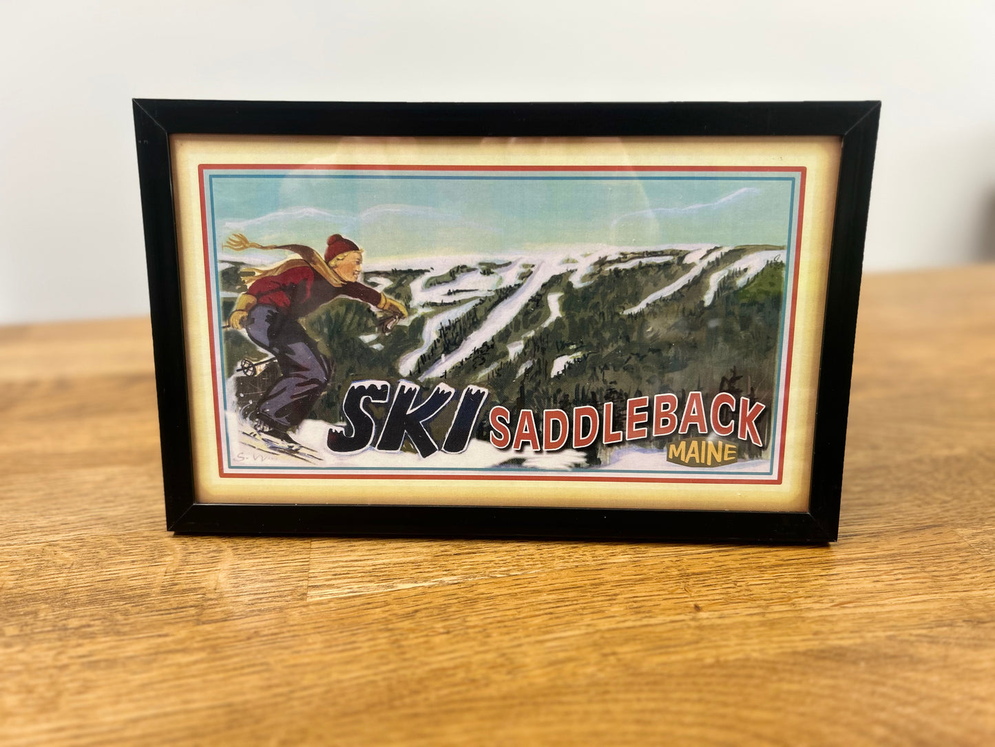 SADDLEBACK MOUNTAIN SKIING Framed Print souvenir by Gallery Concepts