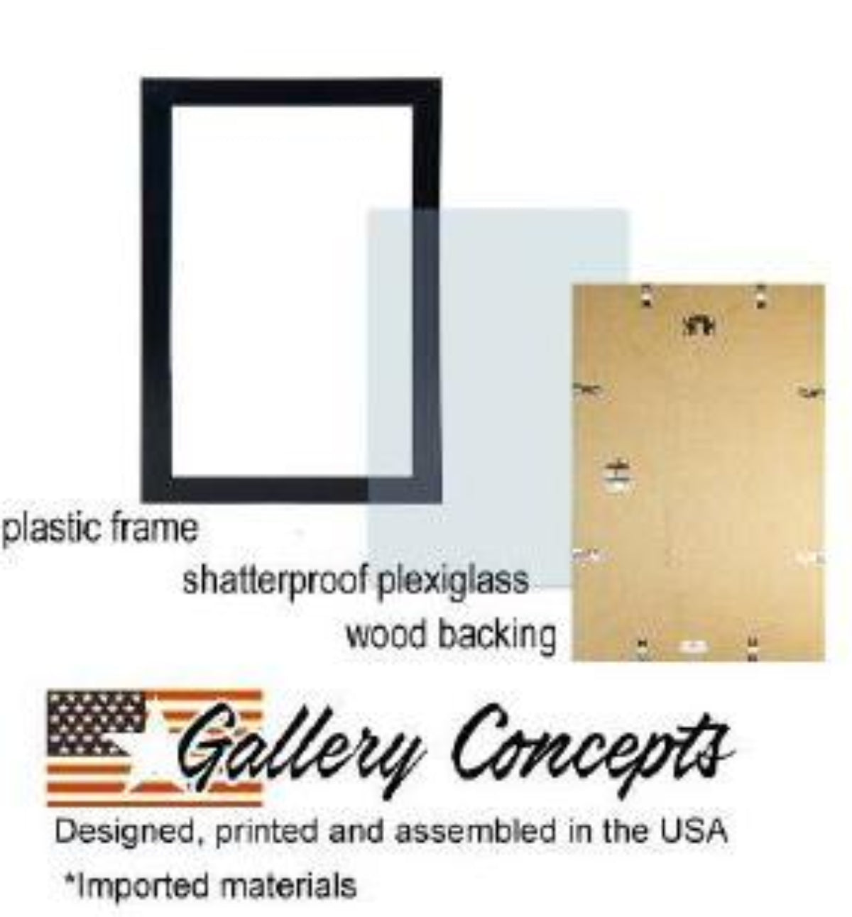 Framed print materials