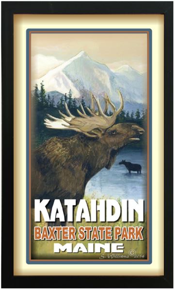 Mount Katahdin and Baxter State Park Moose souvenir by Gallery Concepts