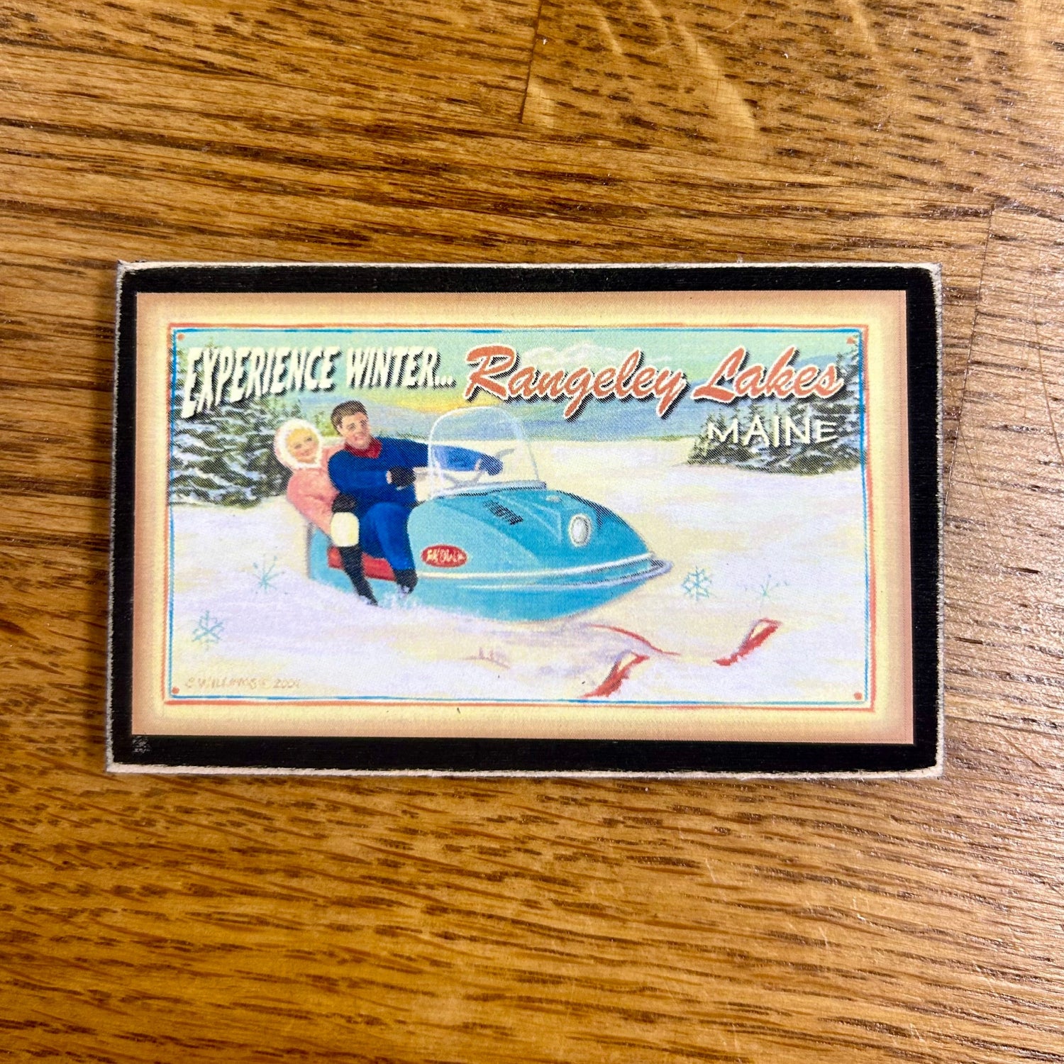 Snowmobiling Rangeley Lakes Magnet souvenir by Gallery Concepts of Maine