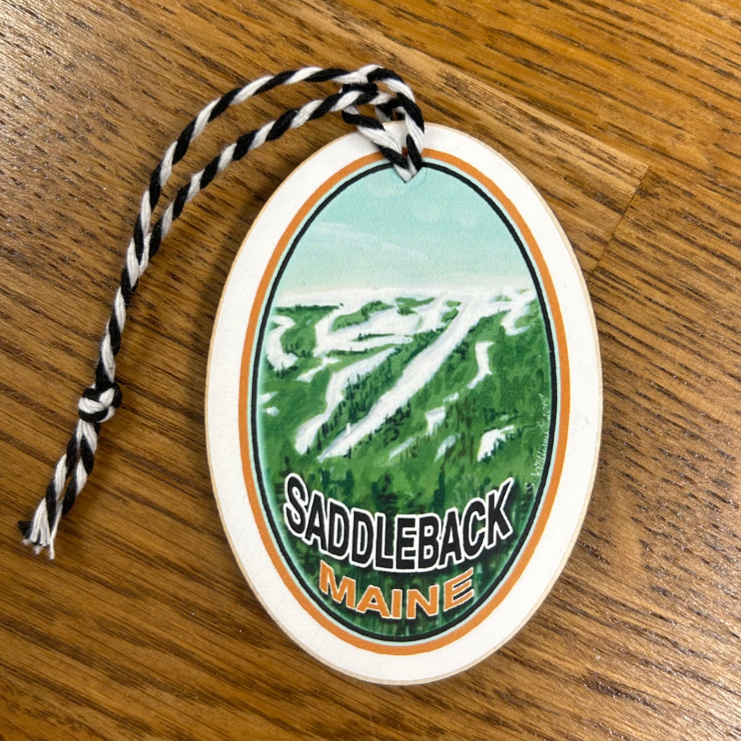 Saddleback Ski Mountain Trails Ornament souvenir for ski home