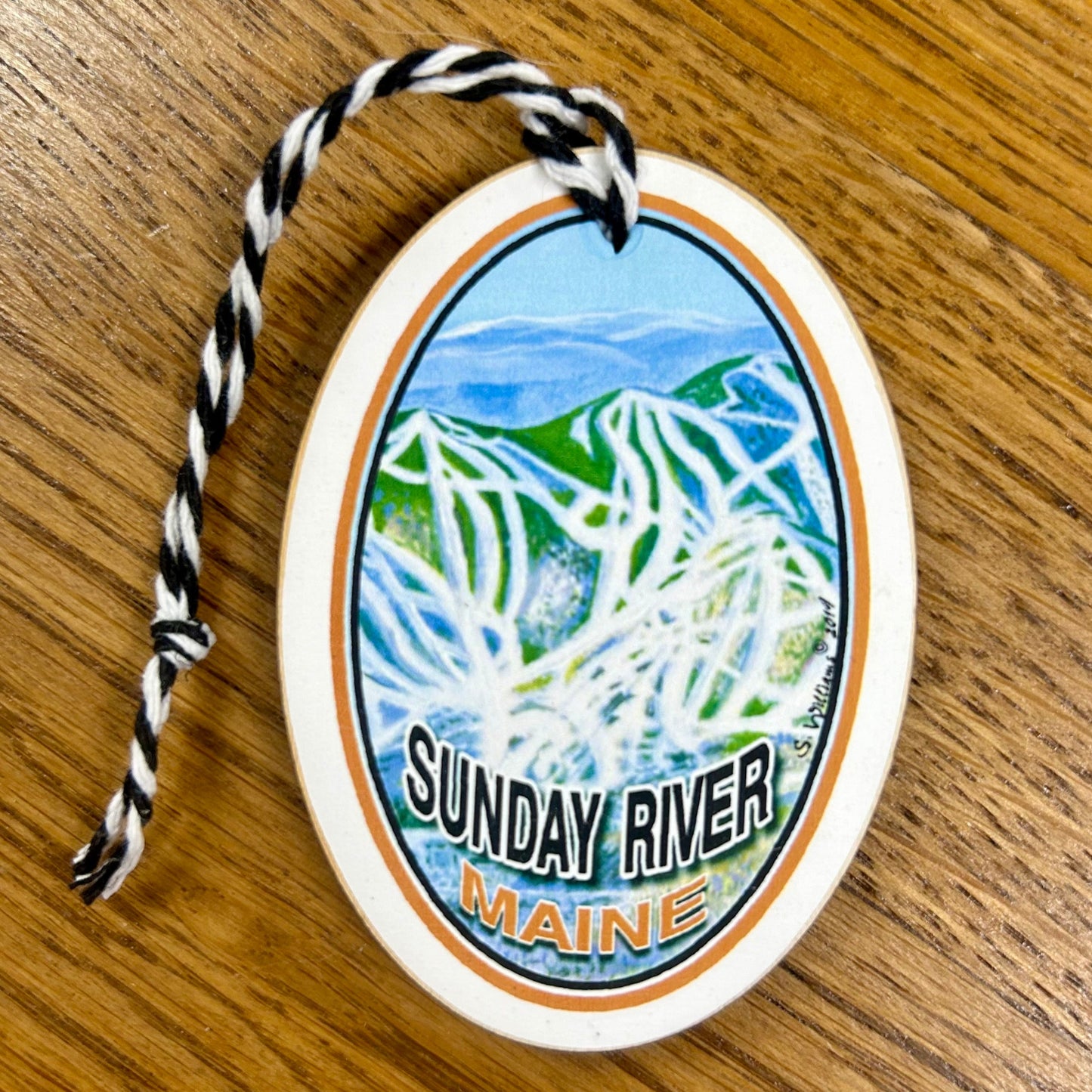 Sunday River ski resort Christmas ornament by Gallery Concepts.