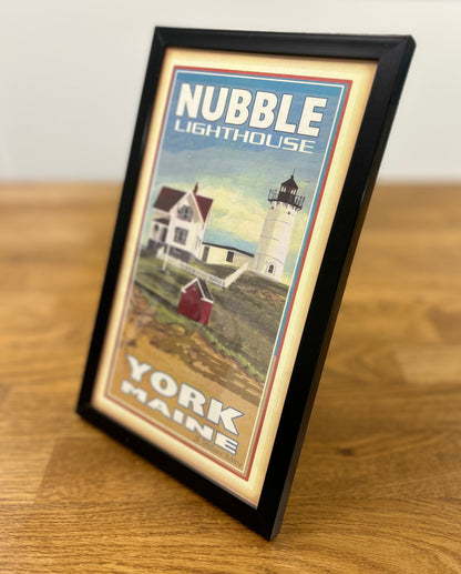 Nubble Lighthouse Framed Print 6x10 side view