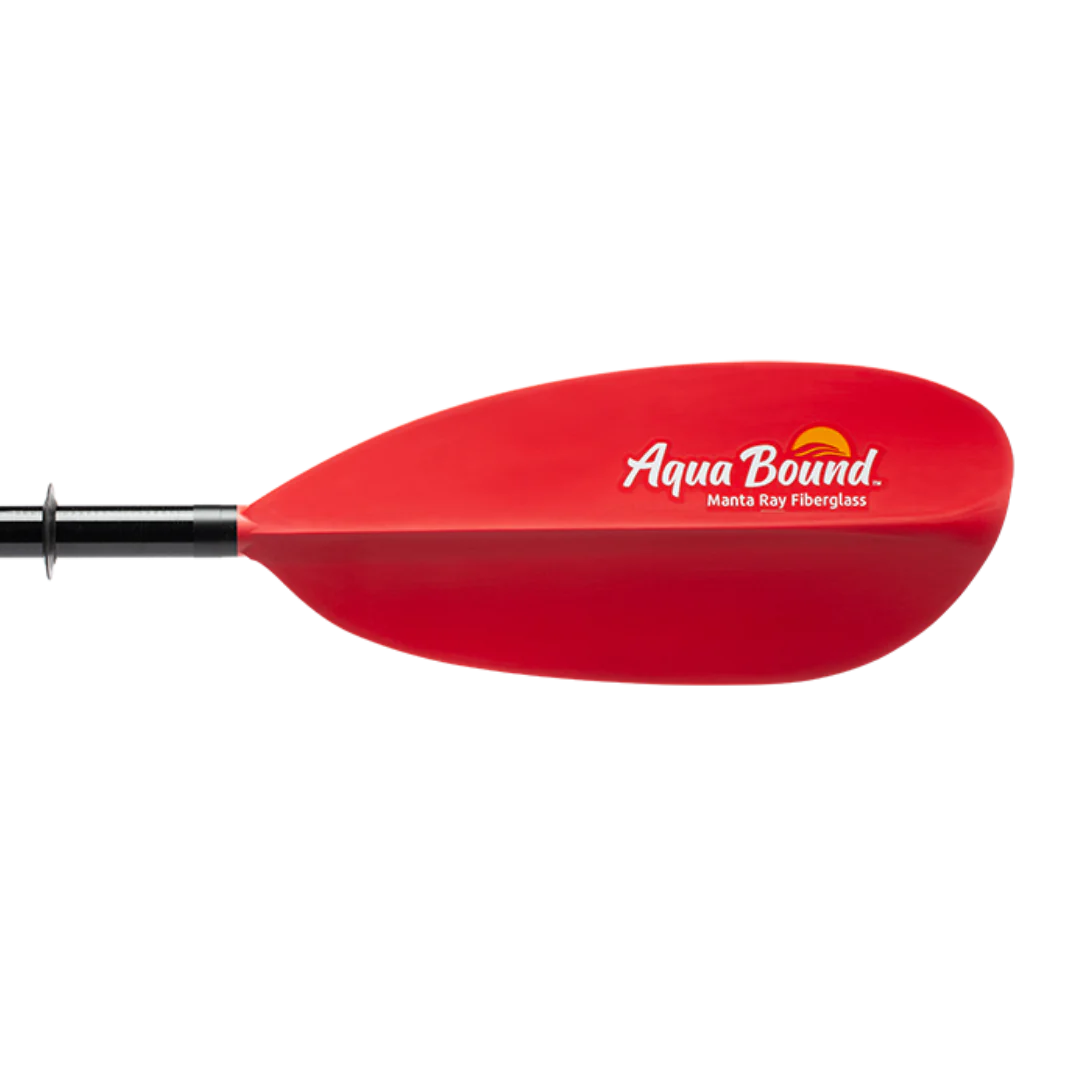 Manta Ray 2 PC snap button kayak paddle sunset red.