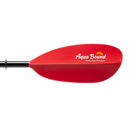 Manta Ray 2 PC snap button kayak paddle sunset red.