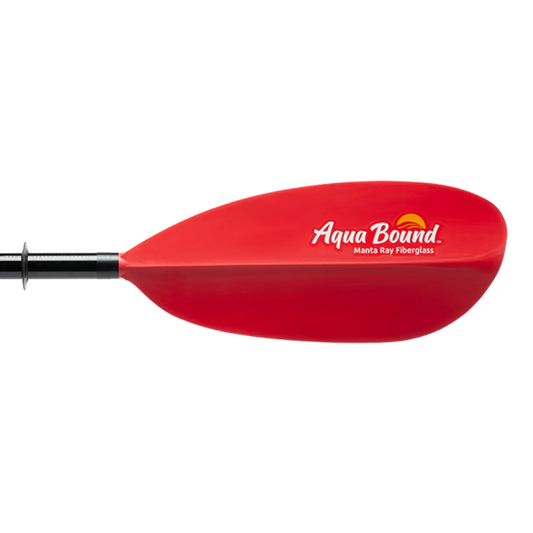 Manta Ray 2 PC snap button kayak paddle sunset red.