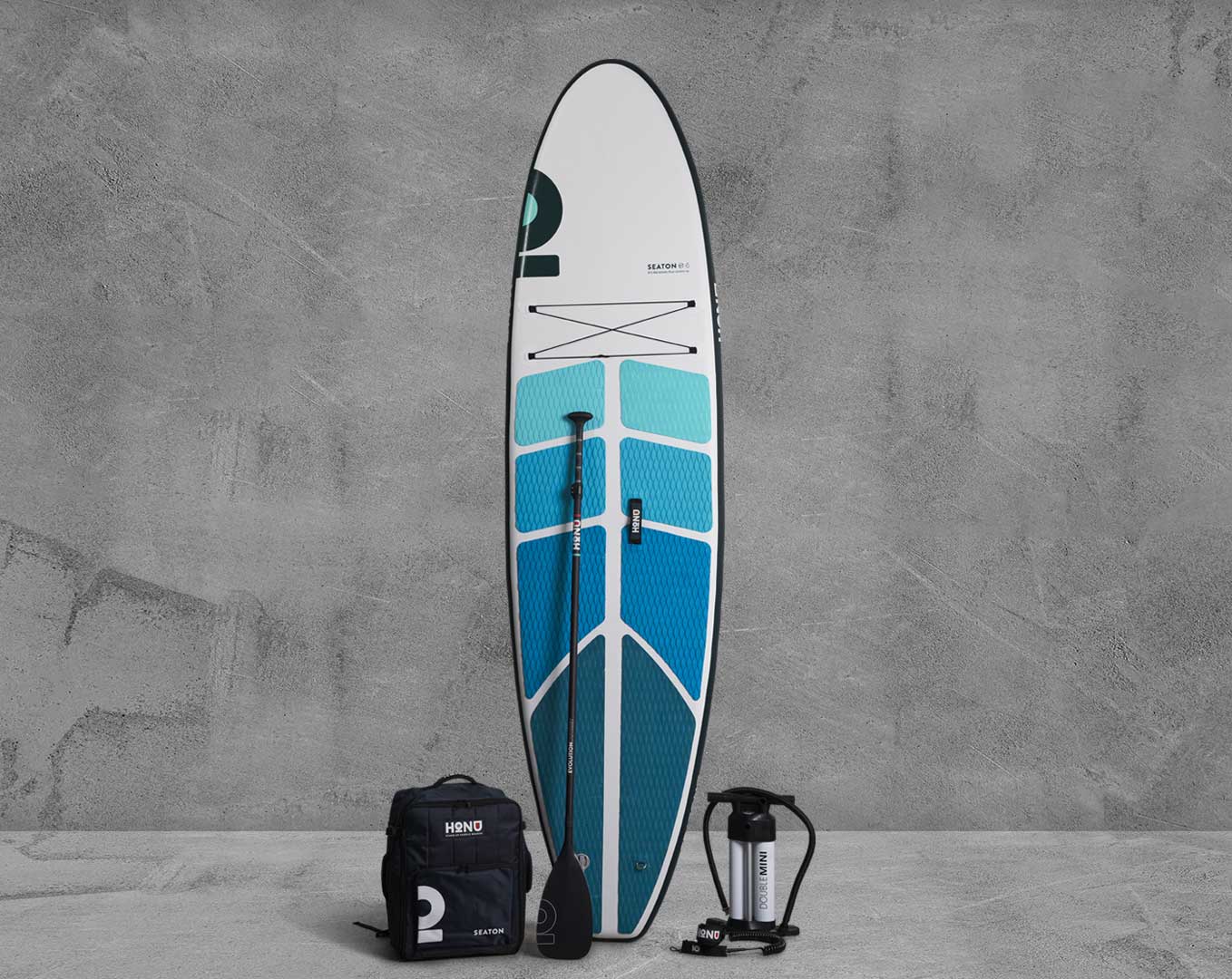 HONU Seaton 10'8 Paddleboard, Evo Carbon Paddle and Pump Package